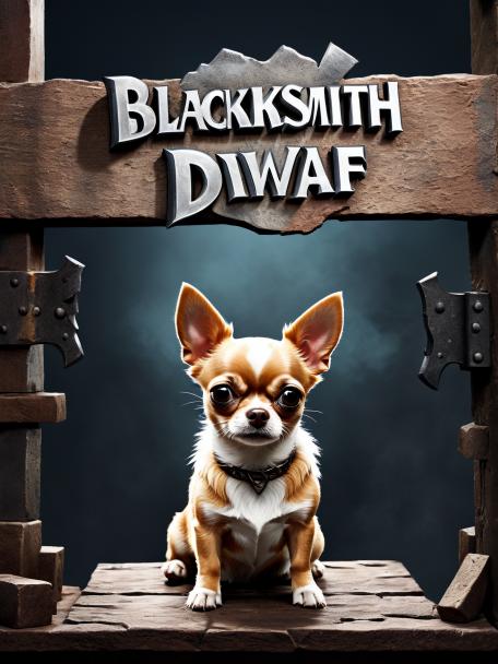 blacksmith dwarf with a chihuahua