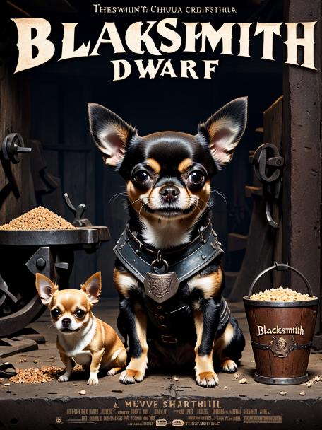 Blacksmith Dwarf with a Chihuahua.