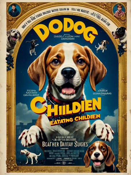 Dog eating children.