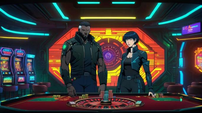 Moff Gideon at a casino