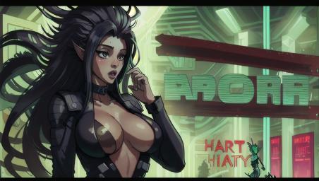 A sexy hacking girl with massive hair,