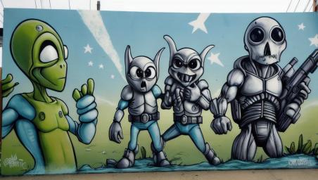 Adult baby diaper-lovers fighting alien nannies,