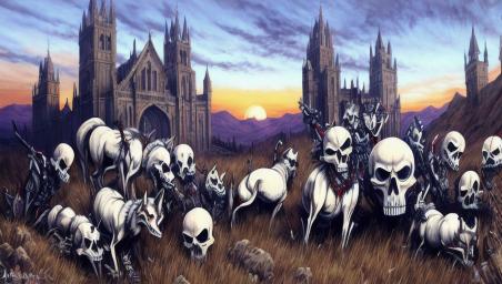 skeleton wolf army